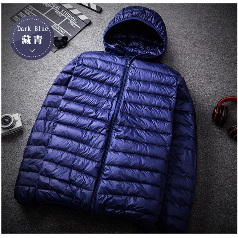 Down Jacket Men's Autumn and Winter White Duck Down Ultralight Warm Portable Outwear