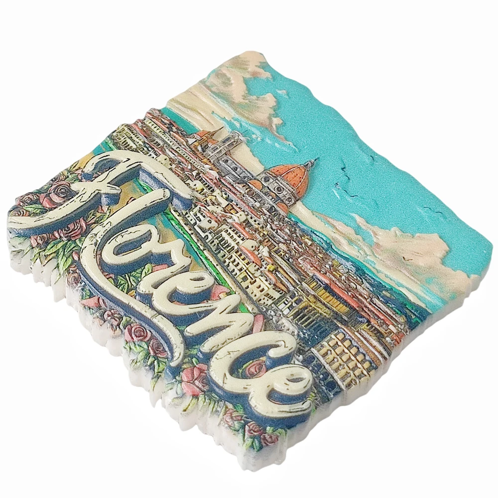 Florence Italy 3D Fridge Magnet Souvenir Gift Resin Handmade Firenze Refrigerator Magnet Home Decoration Collection