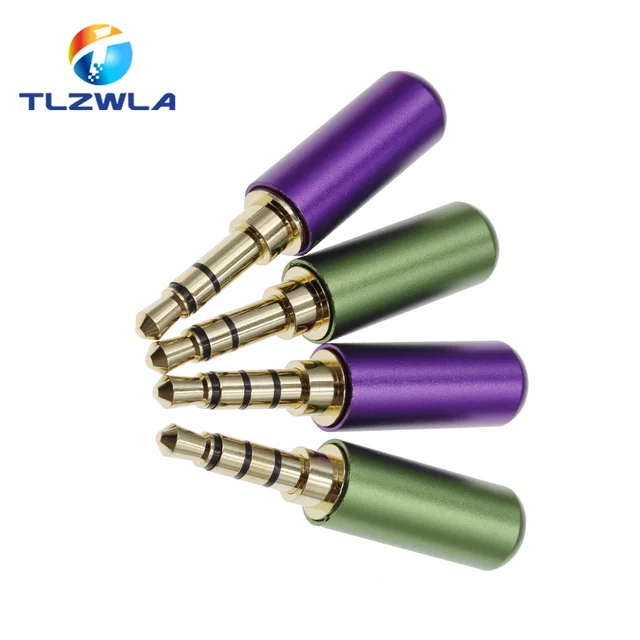 Copper 3/4 Pole 3.5MM Plug Male Headphone Jack with Clip 3.5MM Stereo Audio  Connector for 4mm Cable Adapter - AliExpress