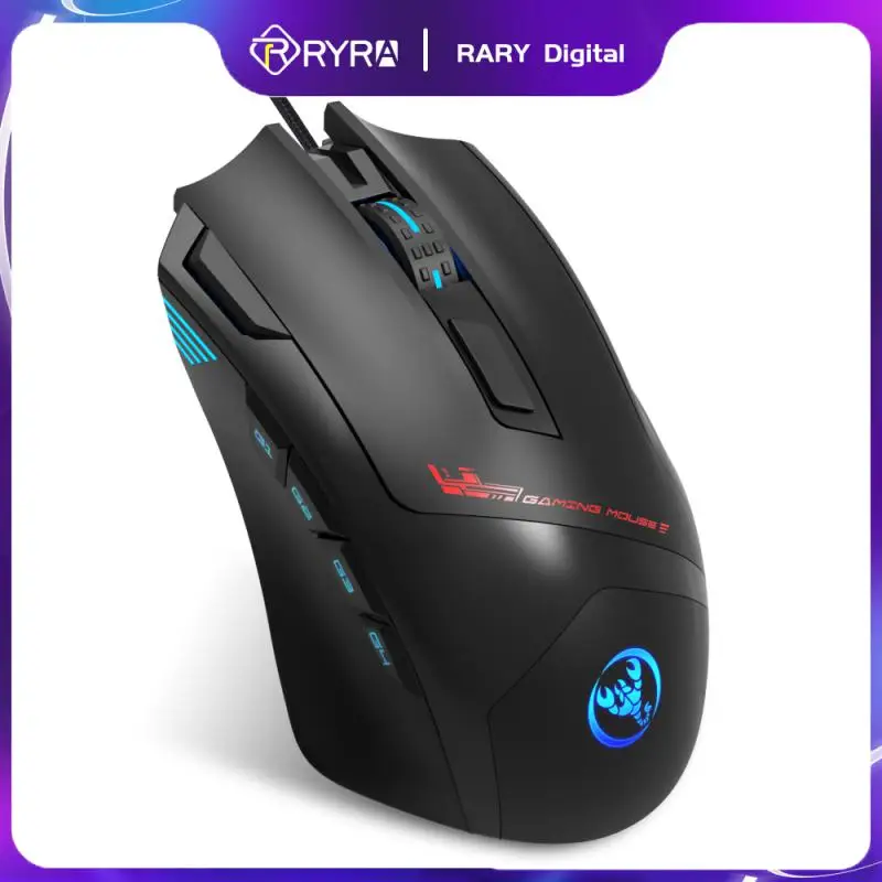 RYRA 6 Gear Wired With USB Receiver Gaming Mouse Macro Programming