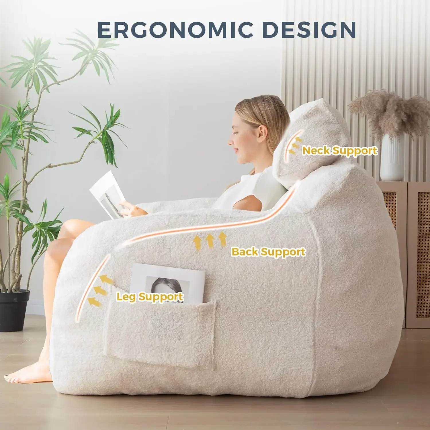 Rremovable cover lazy outdoor sofa single giant bean bag chair with pillow