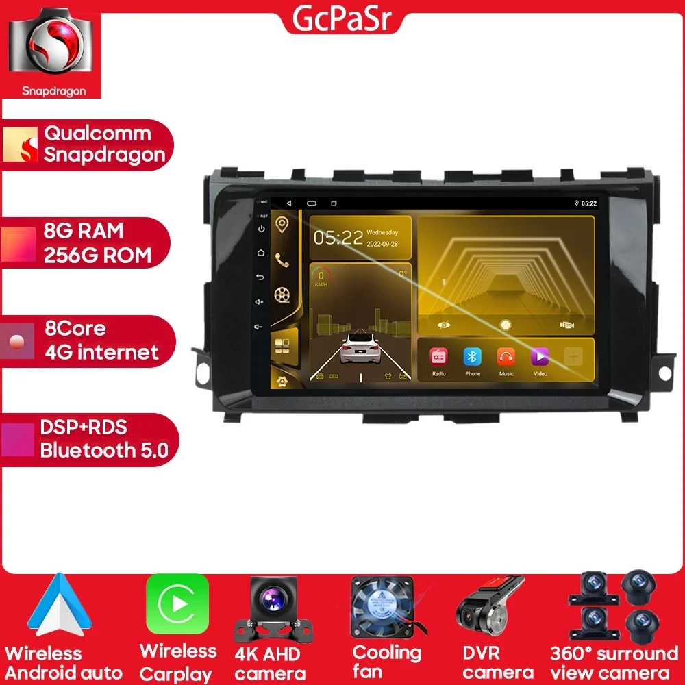 

For Nissan Teana 3 Altima 5 L33 2013 - 2020 Qualcomm Snapdragon No 2din DVD Car Radio Player Android 13 Mirror Link Android Auto