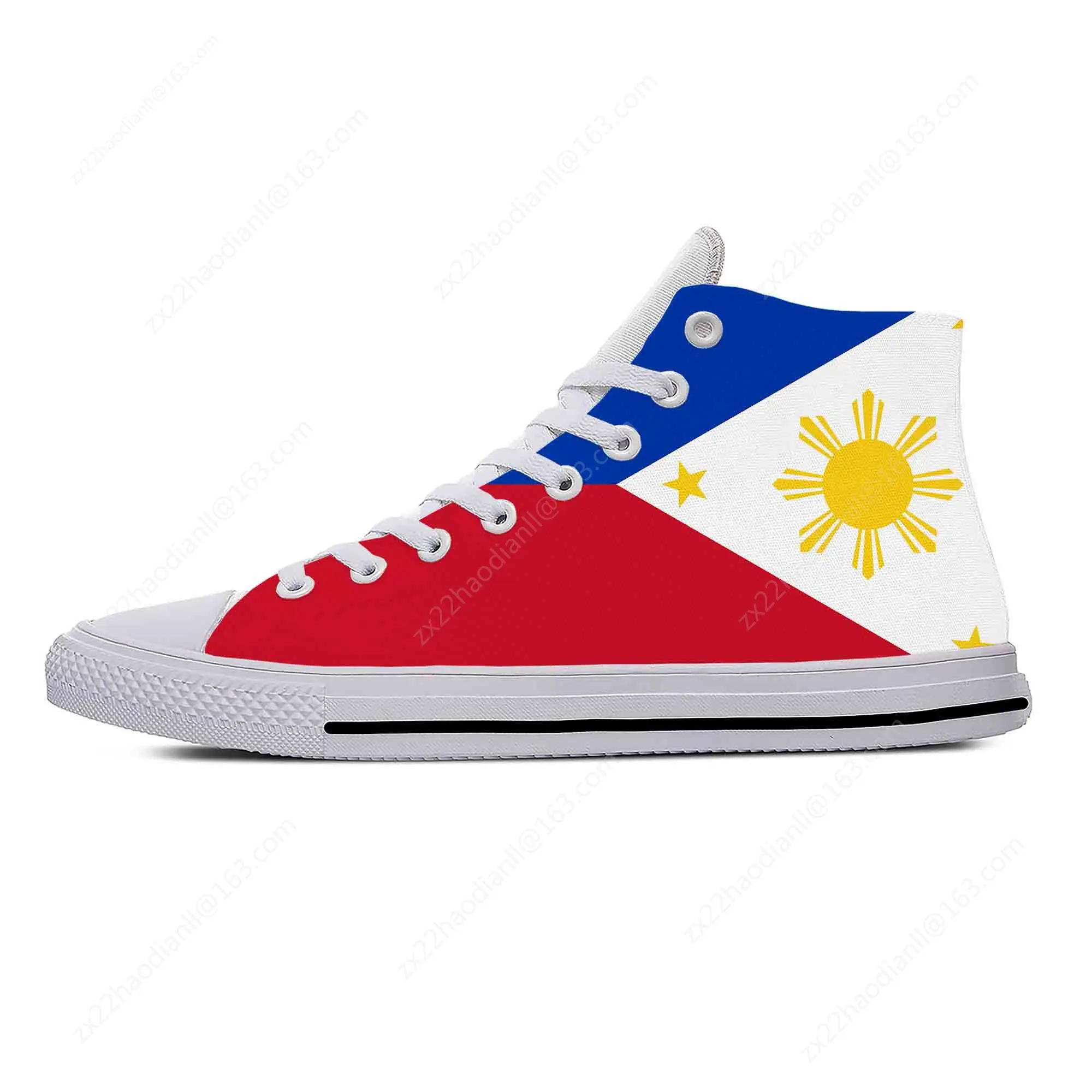 Hot Philippines Philippine Flag Patriotic Fashion Casual Cloth Shoes High Top Lightweight Breathable 3D Print Men Women Sneakers