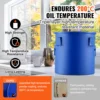 VEVOR 10 Gal Fryer Grease Bucket Carbon/Stainless Steel Rust-Proof Coat Transport Container Lock Clips Filter Bag for Hot Oil 3