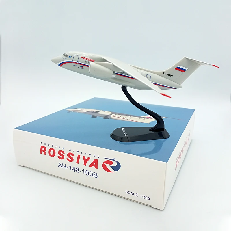 1/200 Scale Antonov An-148 Russian Airlines Regional Jet Aircraft Model ABS Plastic Plane Children Toys Xmas Gifts luftwaffe 109e militarized combat fighter aircraft plastic model 1 72 scale toy gift collection simulation display