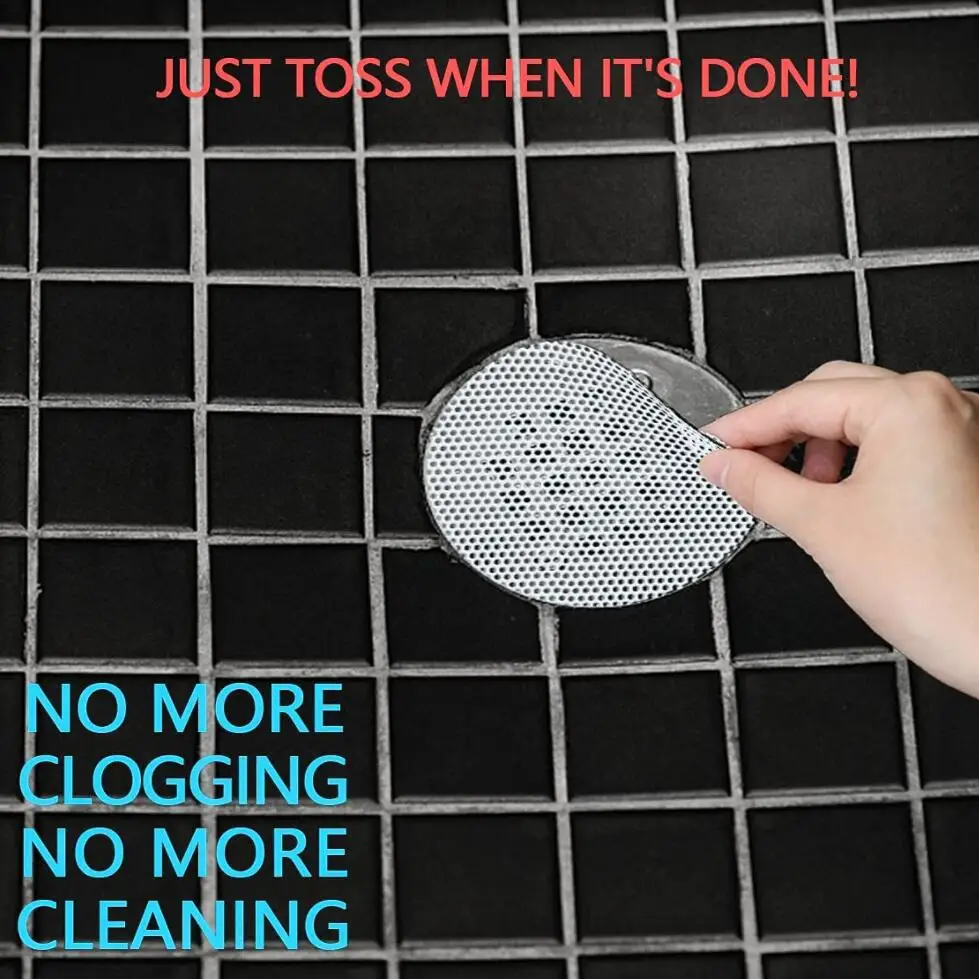 Circular square floor drain anti odor net, no trace adhesive drain net, floor cleaning net sticker