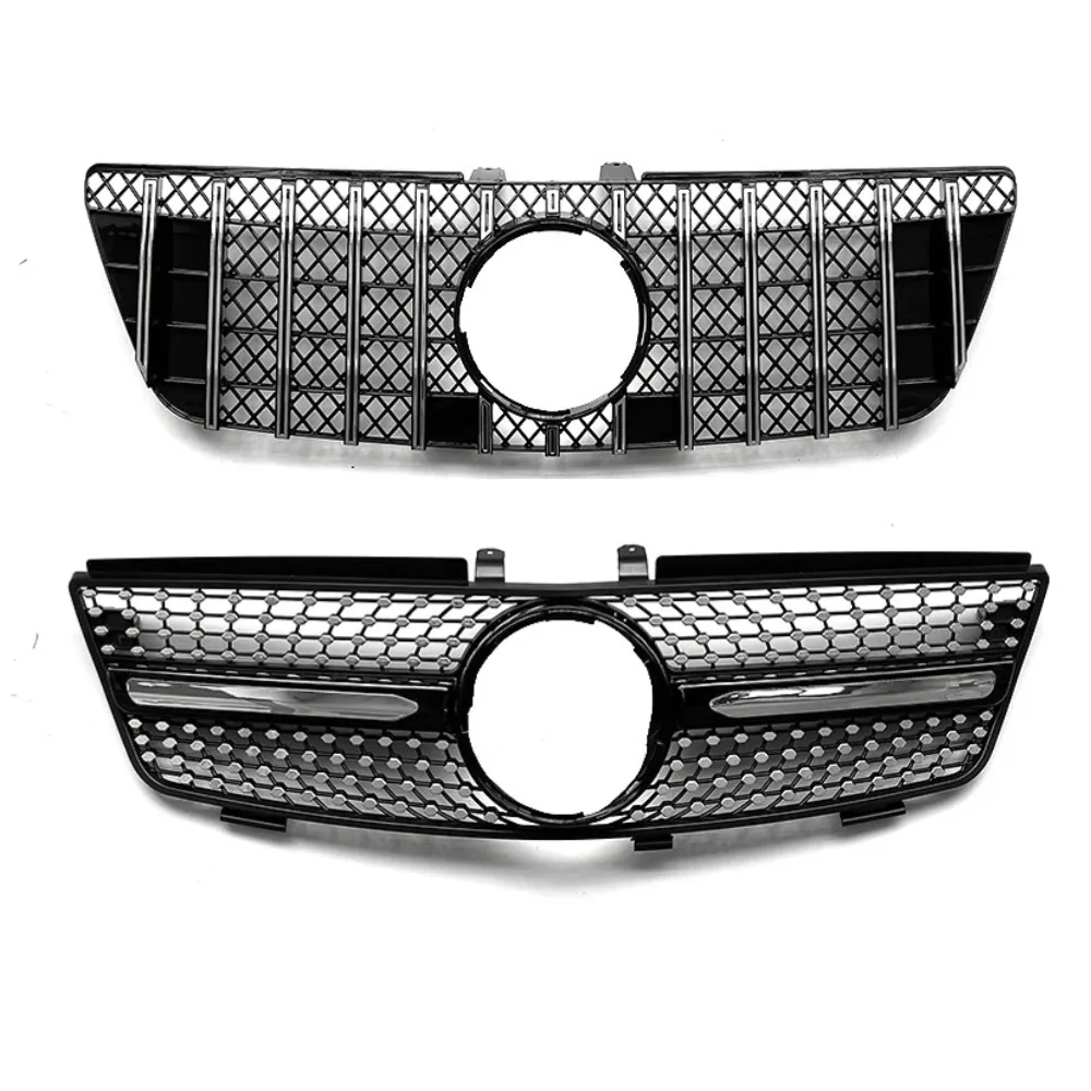 메르세데스-벤츠 ML 클래스 W164 용 전면 흡기 그릴 레이싱 그릴 2005-2008 2009-2011 ML320 ML300 ML400 ML500 ABS TuningKIT