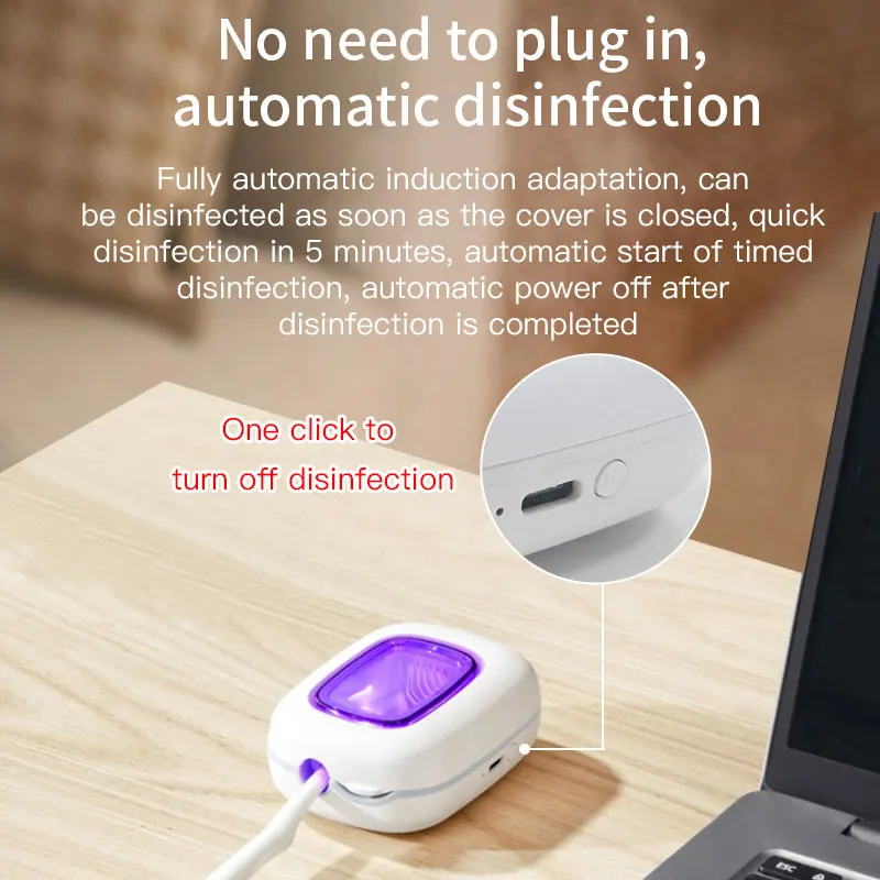 Portable UV Toothbrush Sanitizer Case USB Rechargeable Wall Mount Option Suitable For Home and Travel