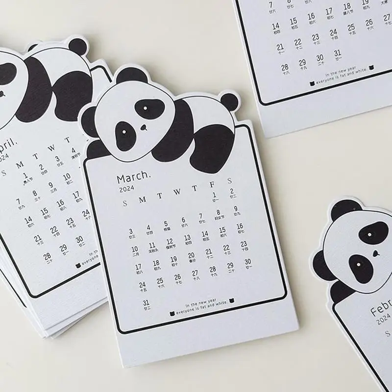 

Animal Calendars For 2024 Cute Buddhist Panda Desk Calendar With 12 Month High-looking Decorative Ornaments For Home School