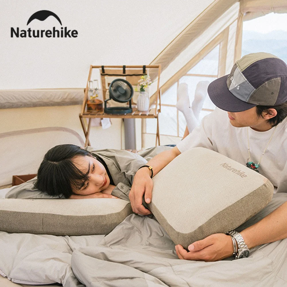 Naturehike Memory Cotton Comfortable Square Pillow Portable Outdoor Camping Lunch Pillow Silent Non slip Sleeping Supplies