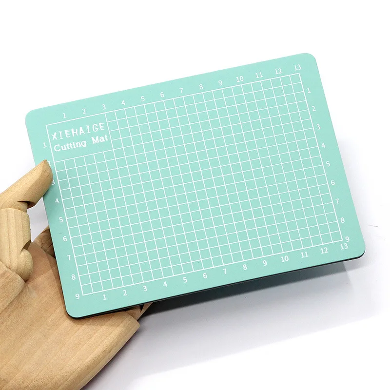 DIY 핸드 어카운트 그리드 커팅 매트, 다기능 미끄럼 방지 쓰기 매트, 편리한 정전기 방지 PVC 조각 보드, A6 