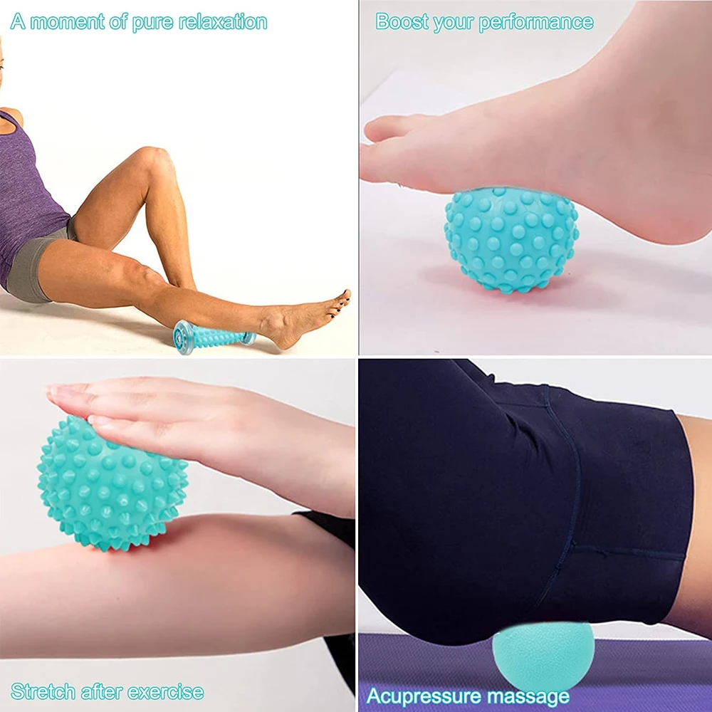 Massage Tool Ball Roller for Foot Pain Therapy Plantar Fasciitis Heel Spur Sore Muscles Trigger Point Back Arm Neck Leg Circulation