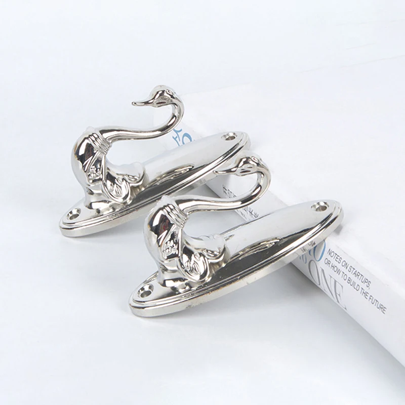 Metal Swan Curtain Hook Holdback for Door Wall Tie Back Hanging Hooks Hanger Zinc Alloy Vintage Organizer Holde Accessories 2PCS multifunctional hooks