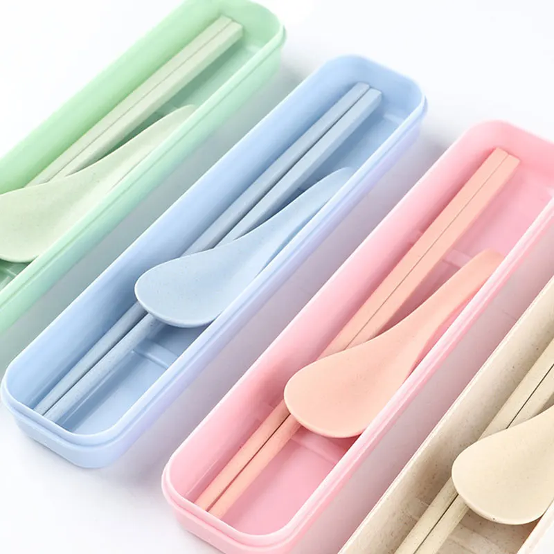 Tableware Storage Box Tableware Box Portable Flip Cover Type Cutlery Case Environmentally Friendly Spoon Storage Box Drop-resistant Household Supplies