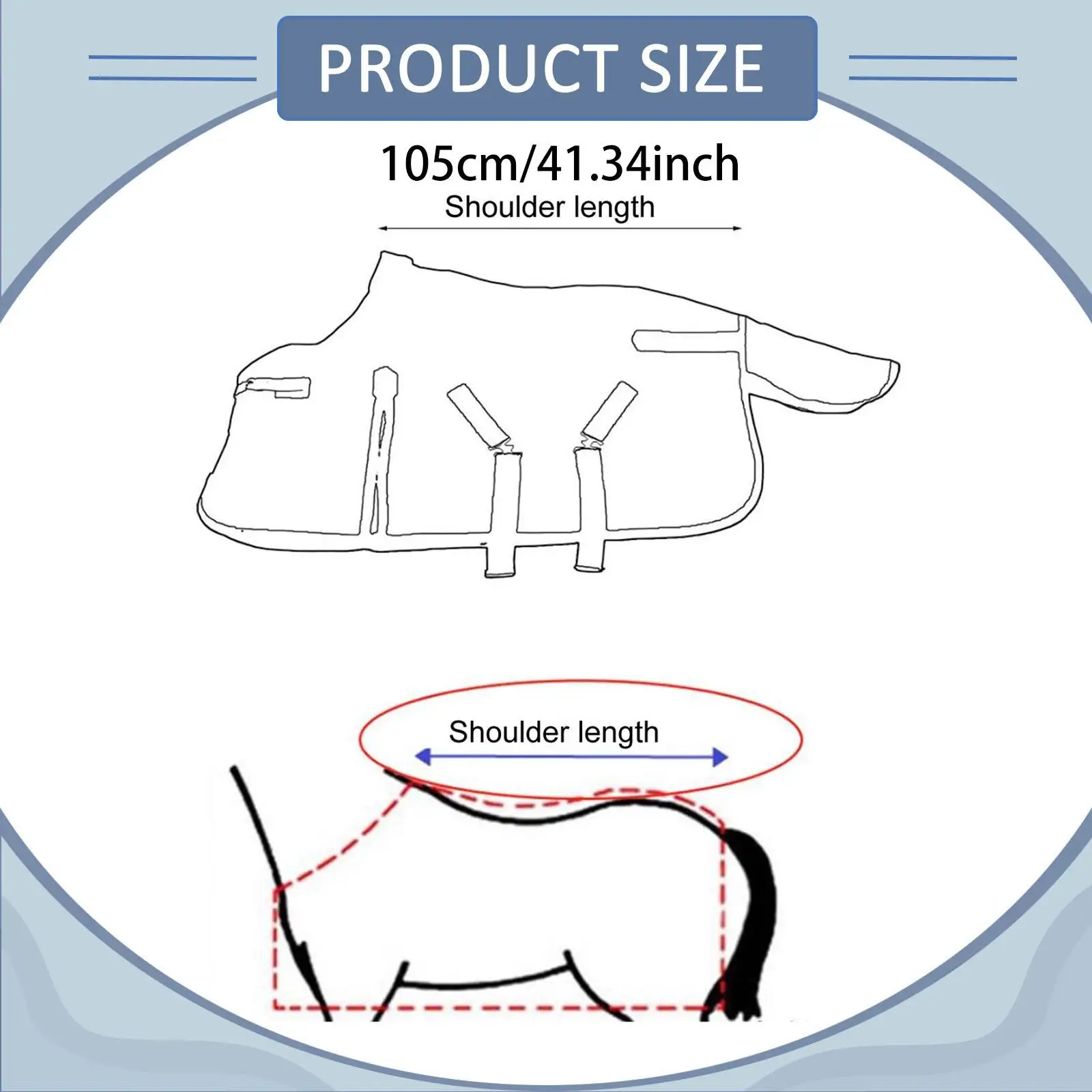 Horse Blanket Horse Clothing Tear Resistant Waterproof Horse Care Sheet Turnout Sheet Clothes for Transport Farm Pasture Stable