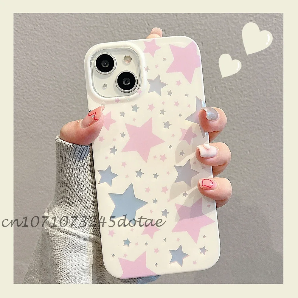 

IMD Frosted Laser Stars INS Phone Case for Iphone 11 12 13 14 15 Pro Max XS X XR Fashion New Products