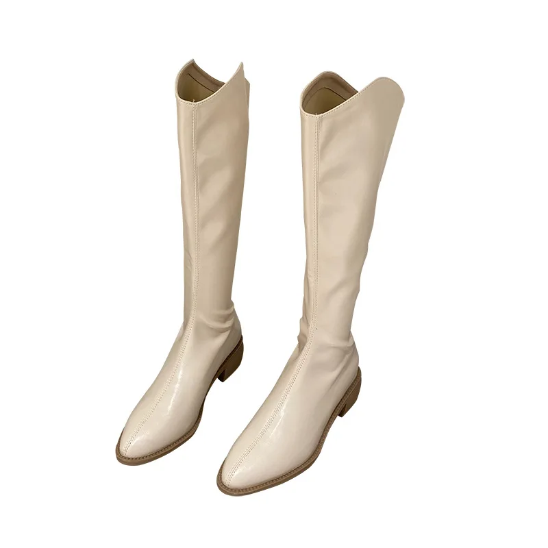 

Зимние сапоги до колена, женские сапоги, осенняя женская обувь, длинные сапоги, модные женские сапоги на квадратном каблуке, современная женская обувь