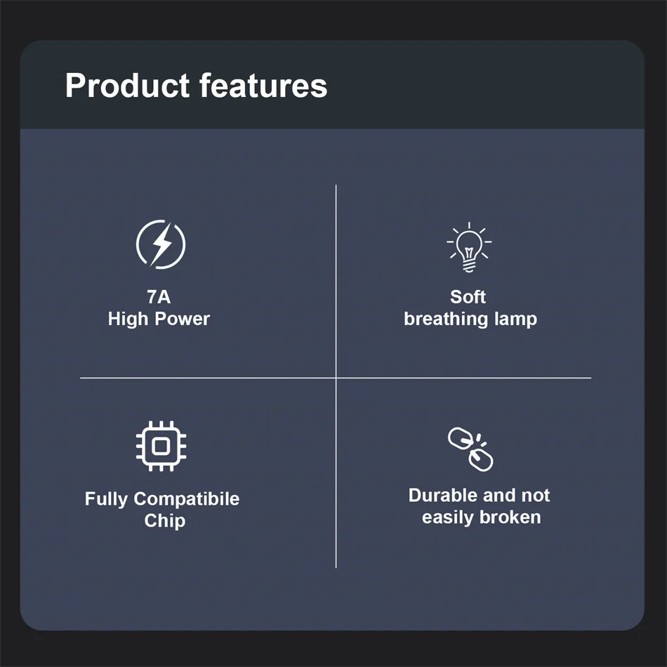 USLION 7A Fast USB C Type C Cable Fast Charging Data Cord Wire For MacBook Samsung S22 S20 Xiaomi 12 For Huawei Type C Charger