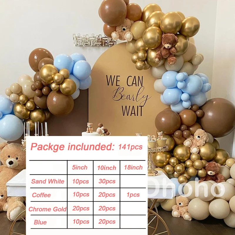 141pcs Blue Brown