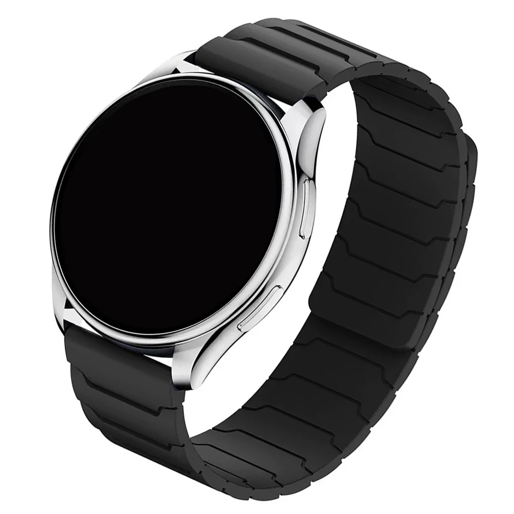 Magnetic Silicone Loop Strap - Soft, Adjustable Wrist Band Bracelet, 22mm/20mm
