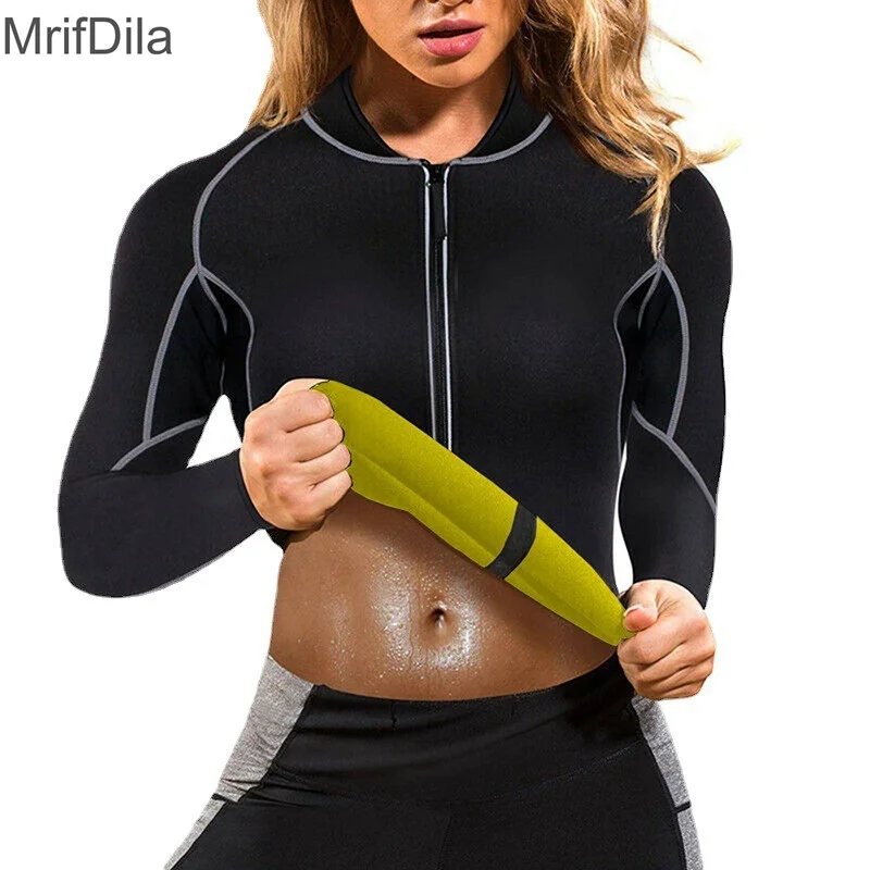 

Aiithuug Neoprene Jackets Women Body Shaper Corset Fat Burn Heat Trapping Whole Neoprene Shirt Sweating Slimming Corset Tops