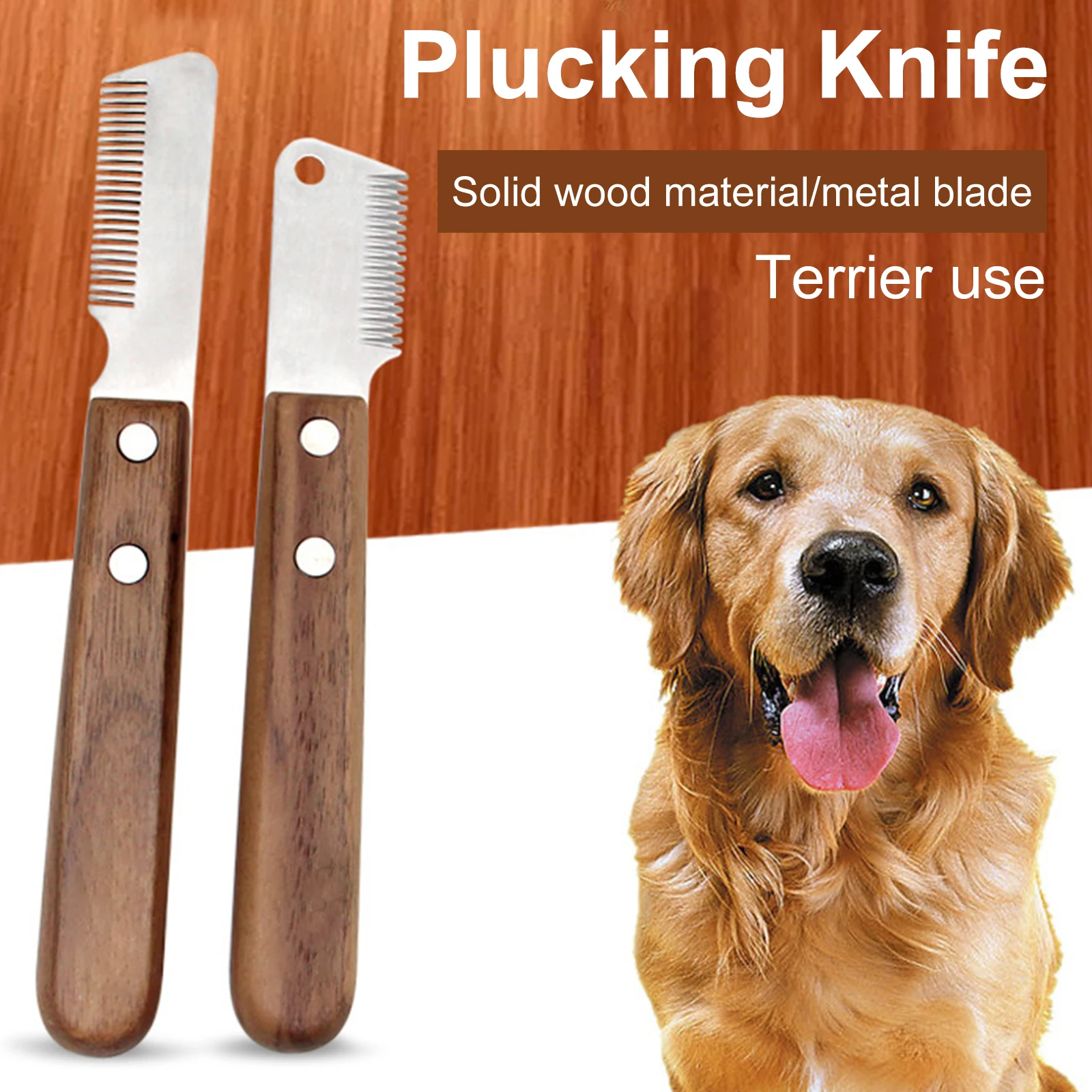 Left Or Right Hand Dog Grooming Coat Stripping Knife Stripper Trimmer Tool Wooded Handle Combs