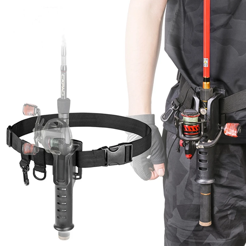 

Multifunction Fishing Pole Bracket Waist Belt 80cm-140cm Adjustable Belly Fishing Rod Holder Portable Tools Fishing Gear Tackle