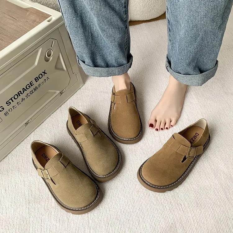 

Туфли женские с круглым носком, мягкая повседневная обувь без застежек, на низком каблуке, классические кроссовки, римская обувь на плоской подошве из искусственной кожи, для отдыха, 2024