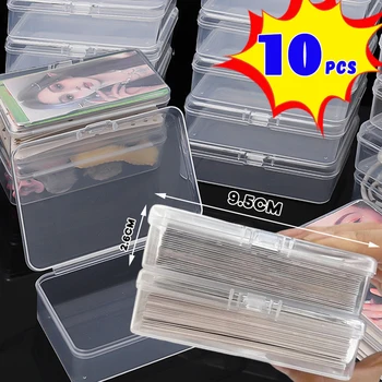 Boîtes en plastique transparentes, 10/3 pièces, conteneur de cartes à jouer, mallette de rangement, emballage, boîte de cartes de jeu de Poker, organisateur de cartes de jeux de société 1