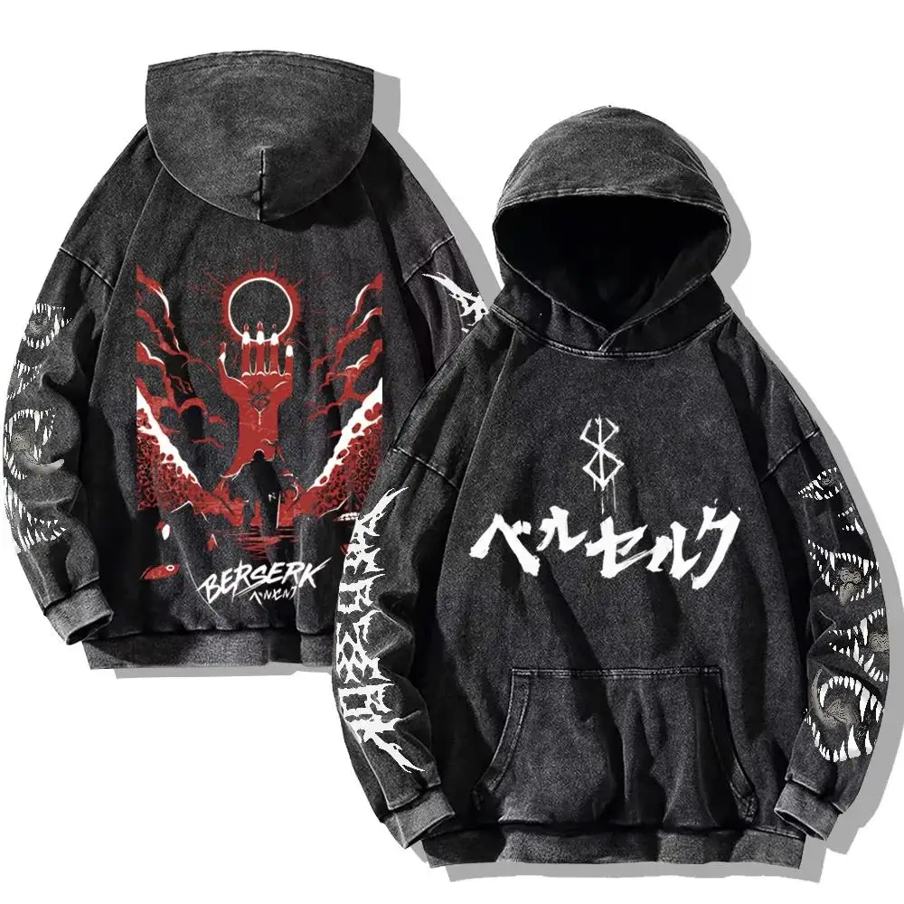 Berserk Guts – sweat à capuche pour hommes, pull Manga, sweat-shirt à capuche, imprimé Anime oeil, Anime Harajuku, Streetwear, Tops / Hoodies et sweatshirts