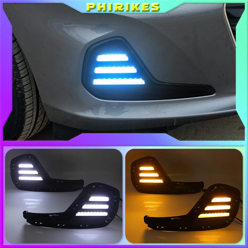 

1 Set For Chevrolet Cavalier 2020 Daytime Running Lights Turn Signal Fog Lamp Cover LED DRL Car Styling