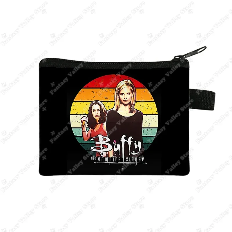 Buffy The Vampire Slayer Geldbörsen Grr Argh Canvas Wallet Kreditkarte Kopfhörerhalter Geld Münztüte Tragbare Schlüsselaufbewahrungstasche – Detail 4