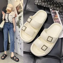 

Cloud Slippers Women Summer Buckle Design Beach Sandals Thick Platform Shoes Non-slip Outdoor Couple Flip Flops Male Wholesale