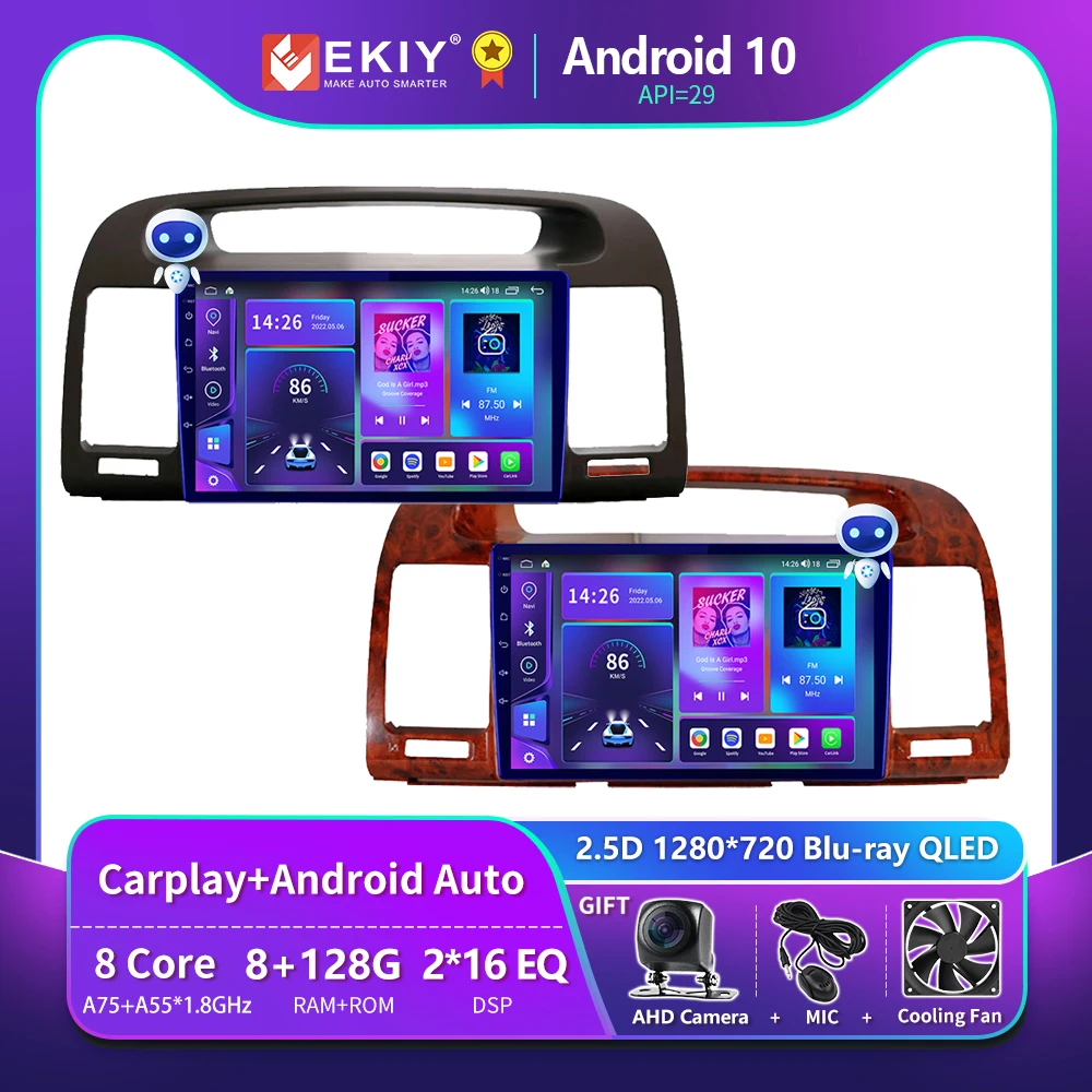 

EKIY T900 8G 128G Android 10 For Toyota Camry 2001 - 2006 Car Radio Multimedia Video Player Auto Navigation GPS Stereo 2Din HU