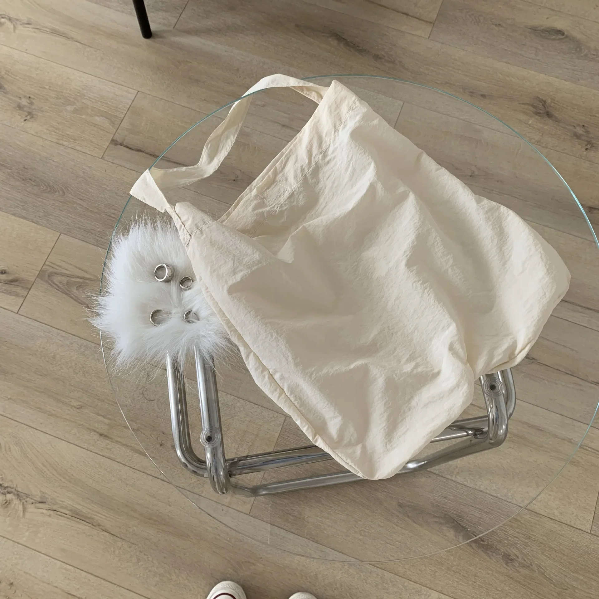 Bag New Korean Style Simple Thin Fabric Canvas Bag Leisure Solid Color Popular Design Shopping Tote Office Personality Handbag