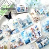 2m/ Roll Oil Painting PET Sticker Decorative Sea Tide Tape For Scrapbook Magazine Aesthetic Stationery 1