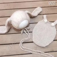 Newborn Photography Props Mohair Shorts  Rabbit Big Ear Hat Studio Clothing 2