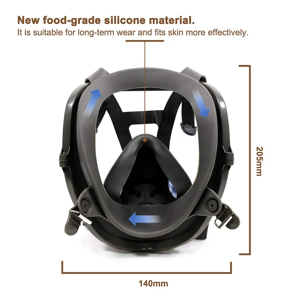 Anti-Fog 6800 Gas Mask Painting Spraying Respirator Safety Filter Full Face Formaldehyde Protection Respirator Paint Pesticide gas mask gas respirator face respirator