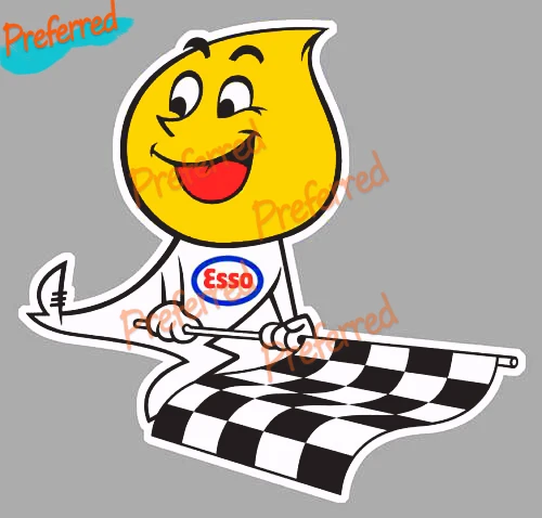 Realizzato In Durevole Stile Vintage Esso Fanaufkleber Rund Oldtimer Youngtimer Logo Motorsport O Decalcomania Adesiva Per Auto