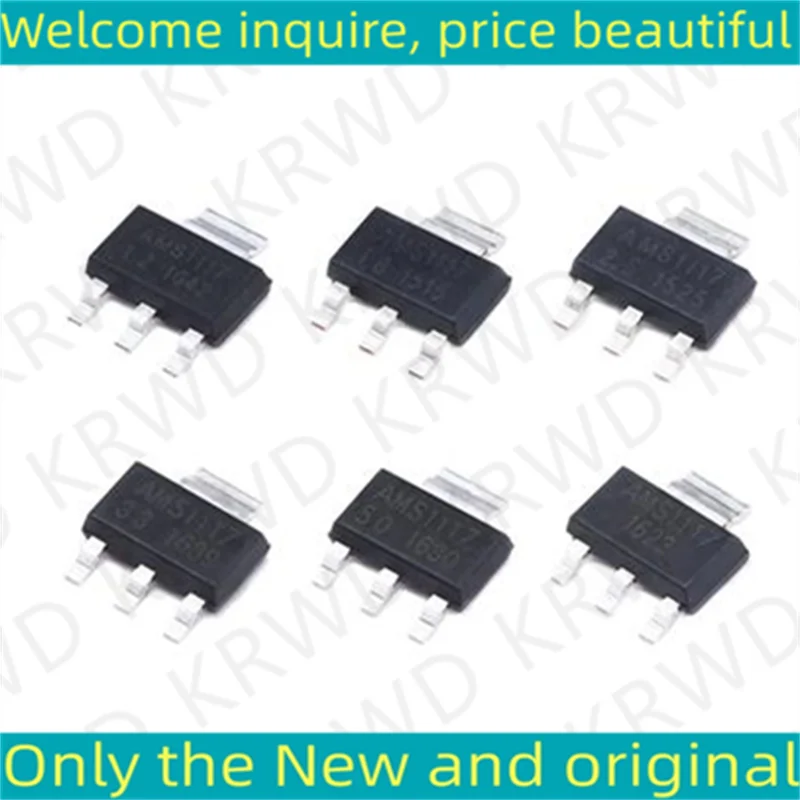 

20PCS AMS1117 New and Original Chip IC AMS1117-1.2 1.8 2.5 3.3 5.0V ADJ SOT-223 Regulated power supply chip buck IC