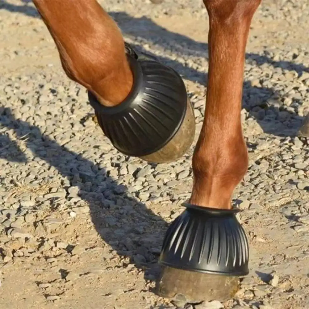 2x Horse Bell Boots Overreach Bell Boot Equestrian Accessories  Hoof Protector Comfortable Shock Absorbing Protective Wear 2