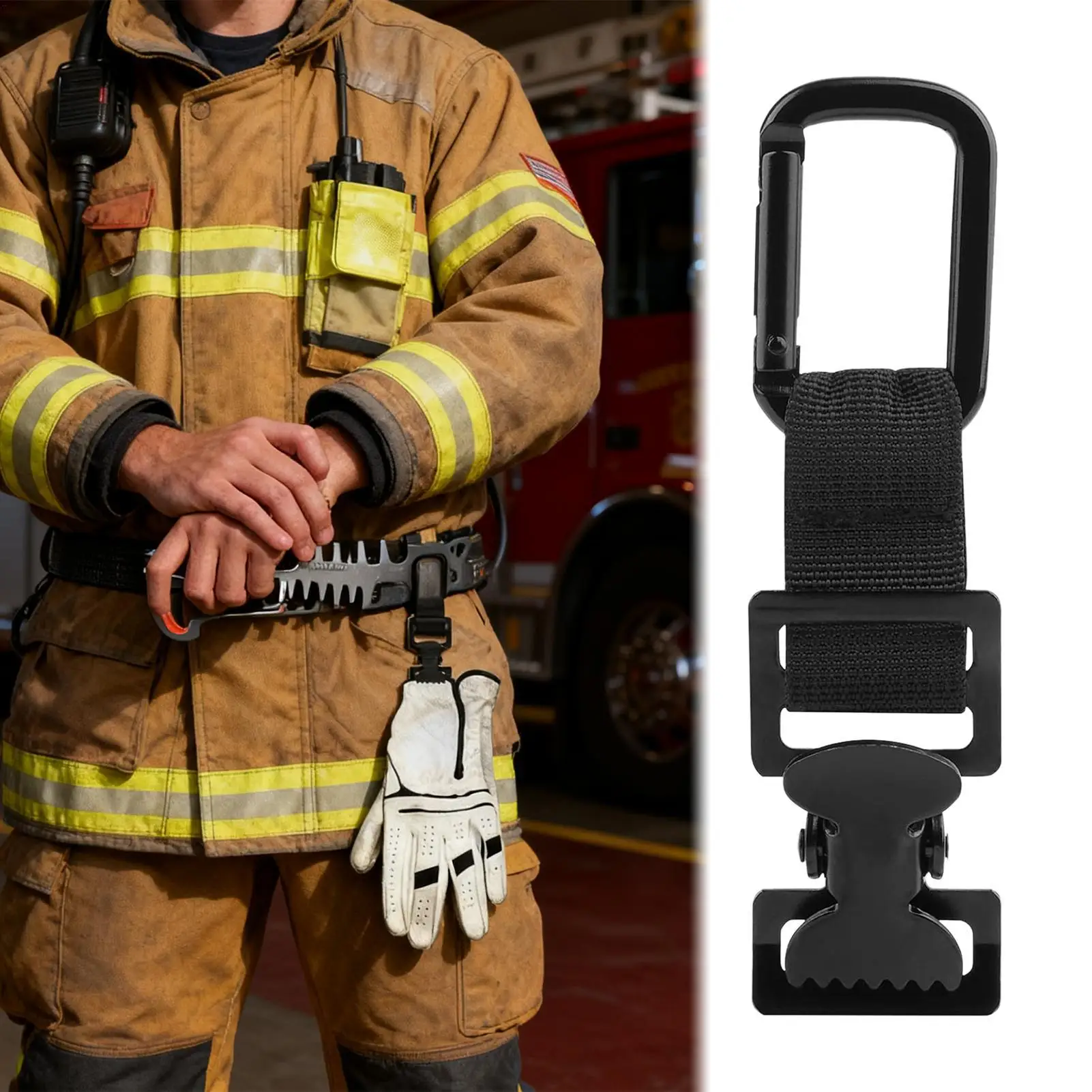 Glove Holder For Belt Serrated Design Mitten Hanger Firefighter Glove Clips For Towel Pant Belt Golf Firefighter Construction