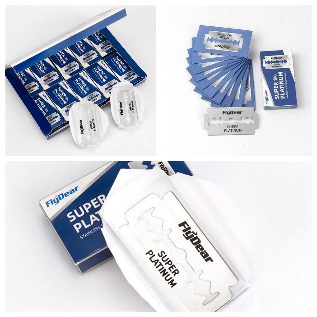 30/50/100pcs Double Edge Razor Blades Men's Razor For Shaving Men Blade Professional Barber Razor Beard Trimmer Tool 6