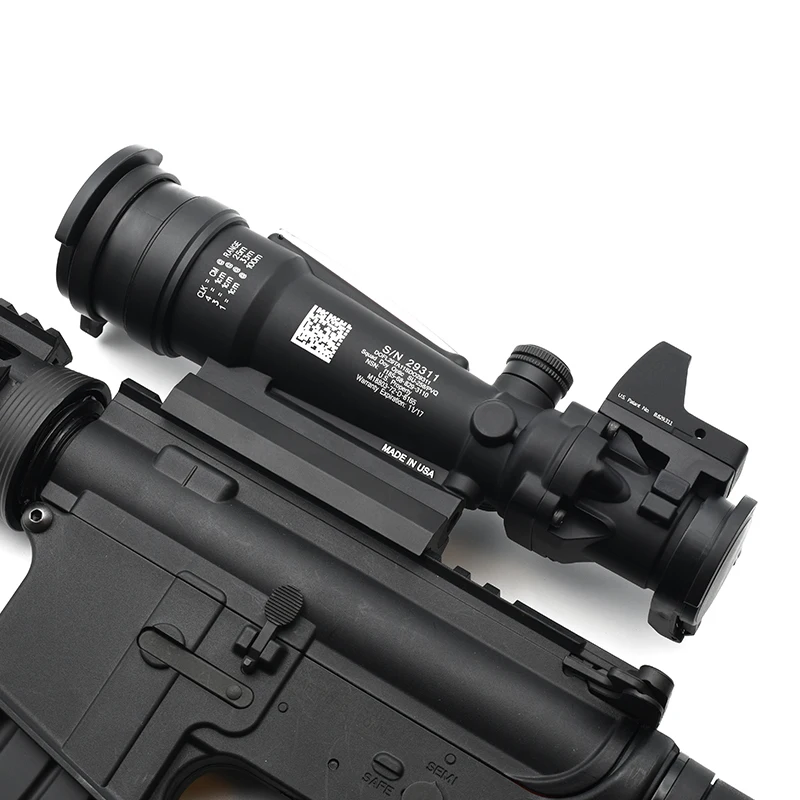 Tactical TA11 3.5X35 real red fiber optic illuminated glass riflescope with red dot sight red dot sight rifle scope