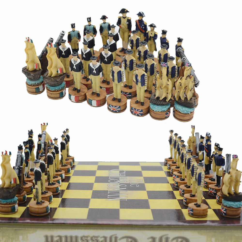 Luxury Chess with 3D Character Design, International Deluxe Chess Set for Lovers and Collectors Puzzle Board Game Card Toy