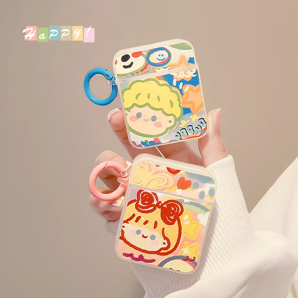 

Original cartoon is applicable to For Iphone AirPodsPro protective sleeve pro2 new generation 3 Bluetooth headset 1/2 lovers