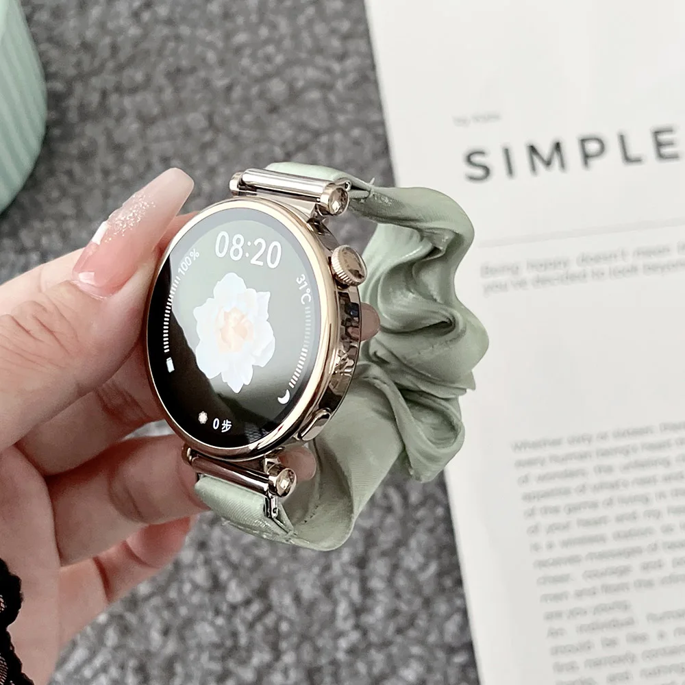 Stretchy Elastic Fabric Quick Release Scrunchie Watch Band Strap