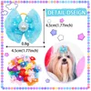 10pcs Pet Dog Hair Bow Accessories Lace Pearl Accents Colourful with Rubber Bands for Cute Medium Small Dog Cats Pet Decoration 2