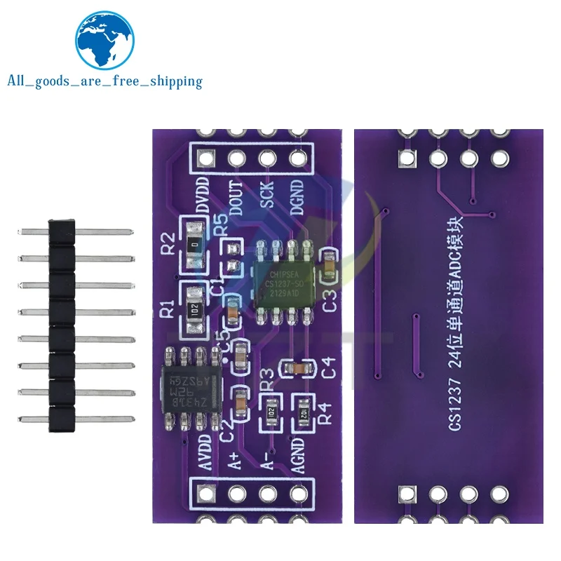 Pressure Sensor CS1237 24-bit ADC Module Onboard TL431 External Reference Chip Single-Channel Weighing Sensing 24bit For Arduino