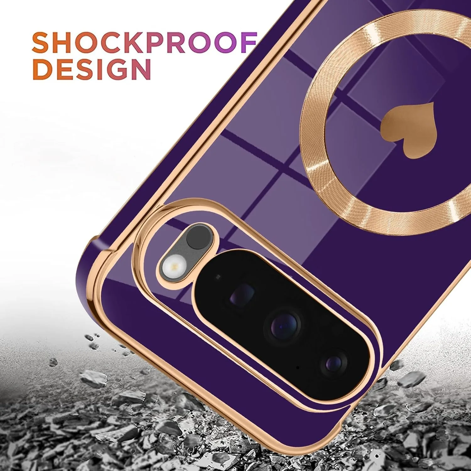 Magnetic Love Electroplating Shockproof Case